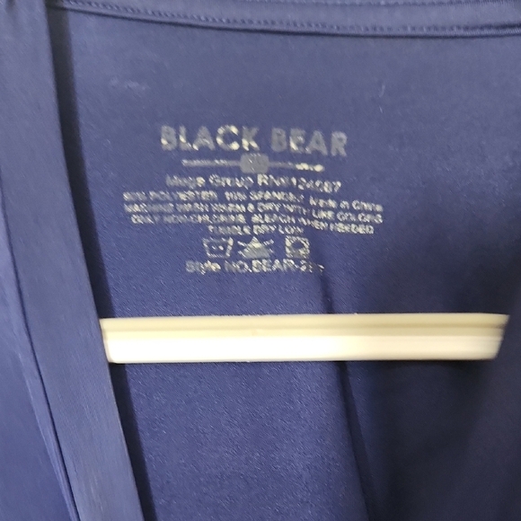 Black Bead Blue Short Sleeve Tee with Textured Fabric - Picture 3 of 7